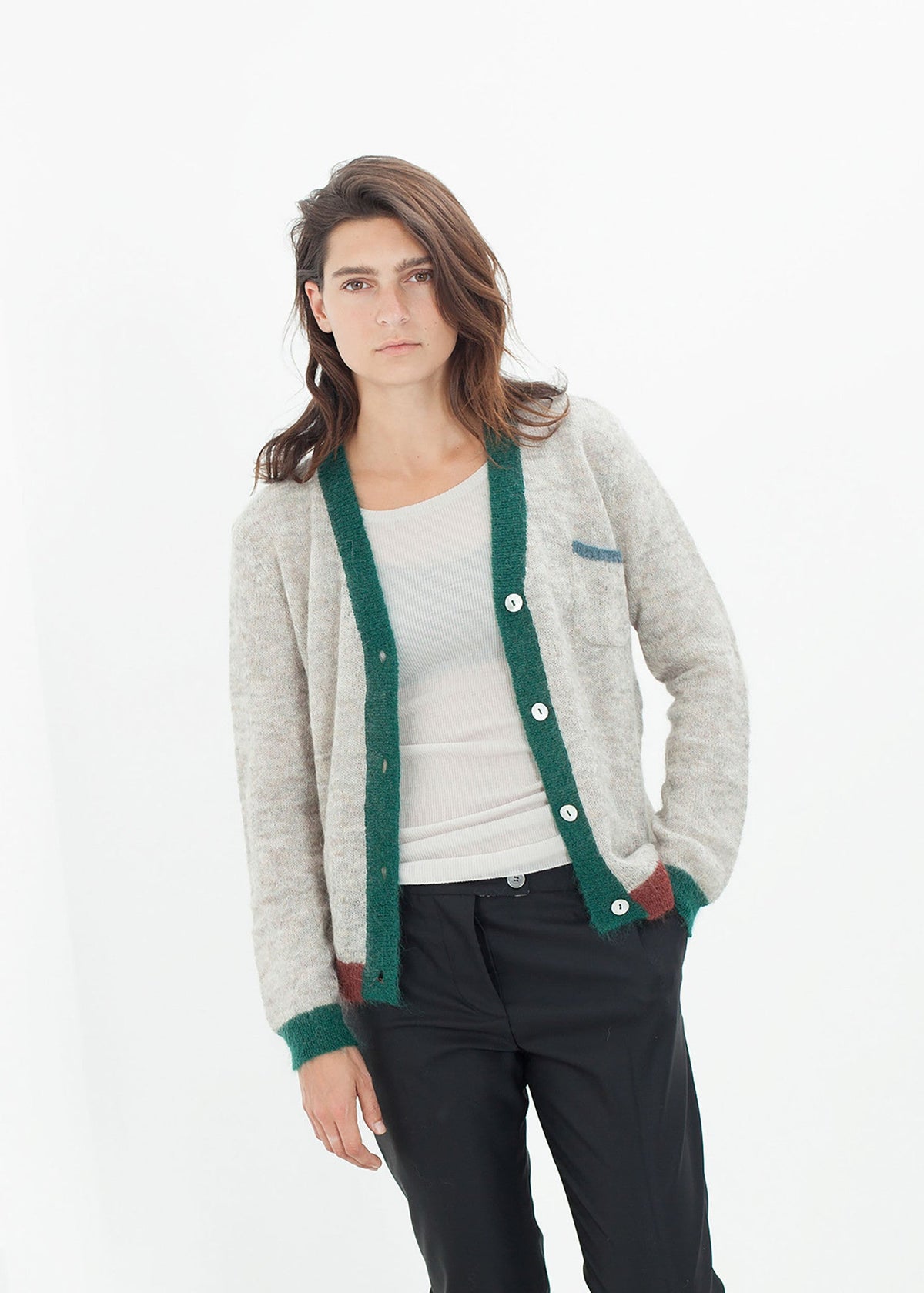 Deskle Deskle Cardigan in Heather – Yogo